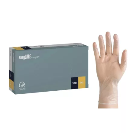 easyCARE vinyl kesztyű púdermentes 100 db - L