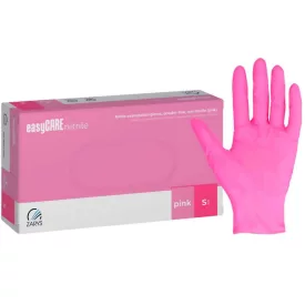 easyCARE PINK nitril kesztyű púdermentes 100 db - M