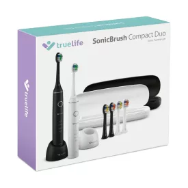   TrueLife SonicBrush Compact Duo Elektromos fogkefe csomag 2db - Fekete/fehér