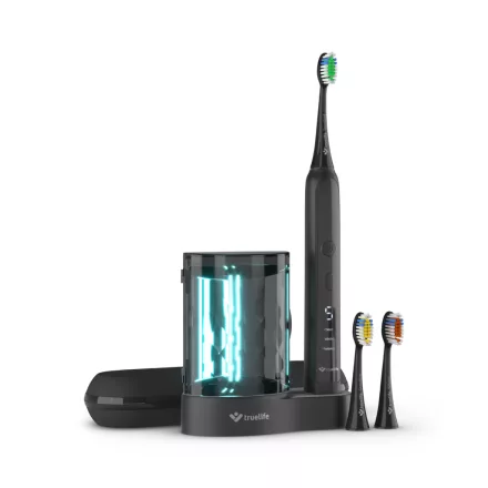 TrueLife SonicBrush K150 Elektromos fogkefe UV sterilizálóval - fekete