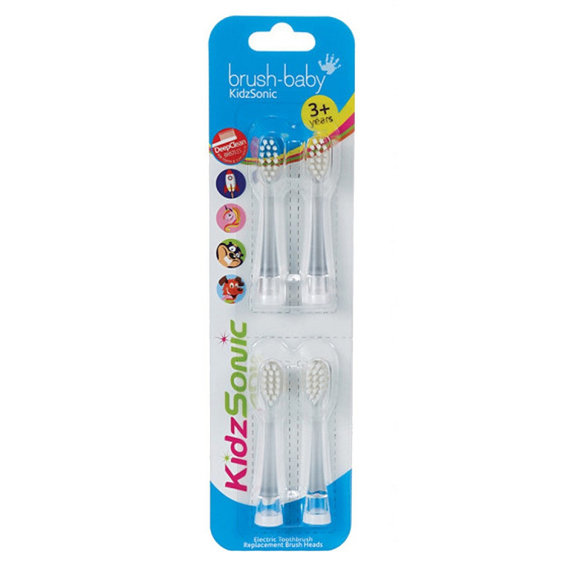 Brush-Baby KidzSonic pótfej 4db - 3-6 évesig Brush-Baby KidzSonic pótfej 4db - 3-6 évesig