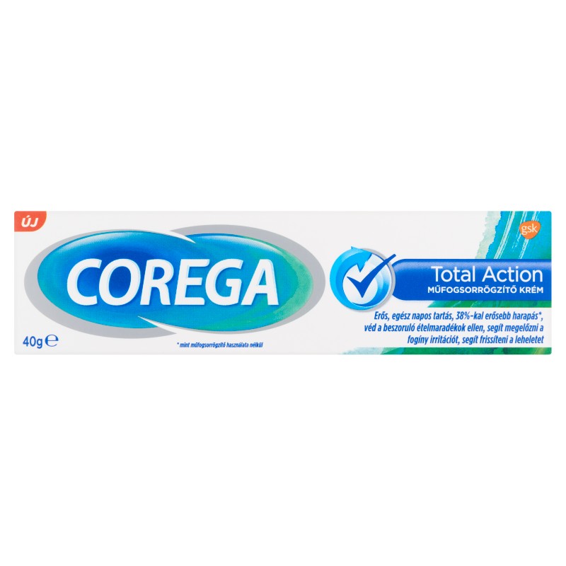 Corega Total Action műfogsorrögzítő krém 40gr Corega Total Action műfogsorrögzítő krém 40gr