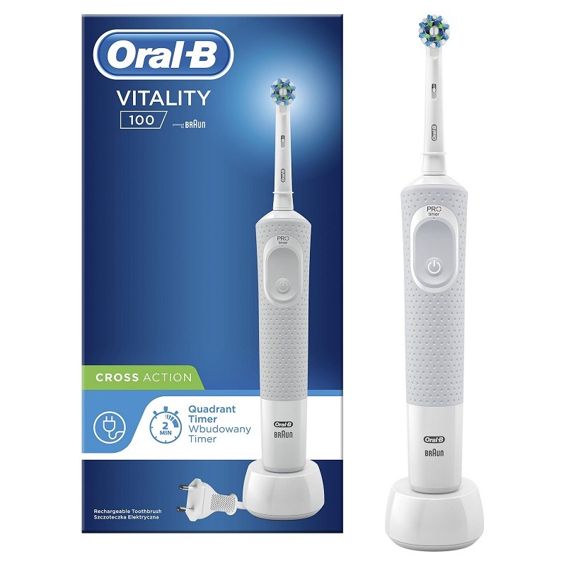 Oral-B Vitality D100 White CrossAction elektromos fogkefe Oral-B Vitality D100 White CrossAction elektromos fogkefe