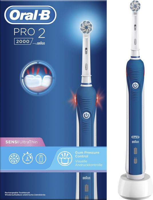 Oral-B PRO 2 2000 Blue Sensi UltraThin elektromos fogkefe Oral-B PRO 2 2000 Blue Sensi UltraThin elektromos fogkefe